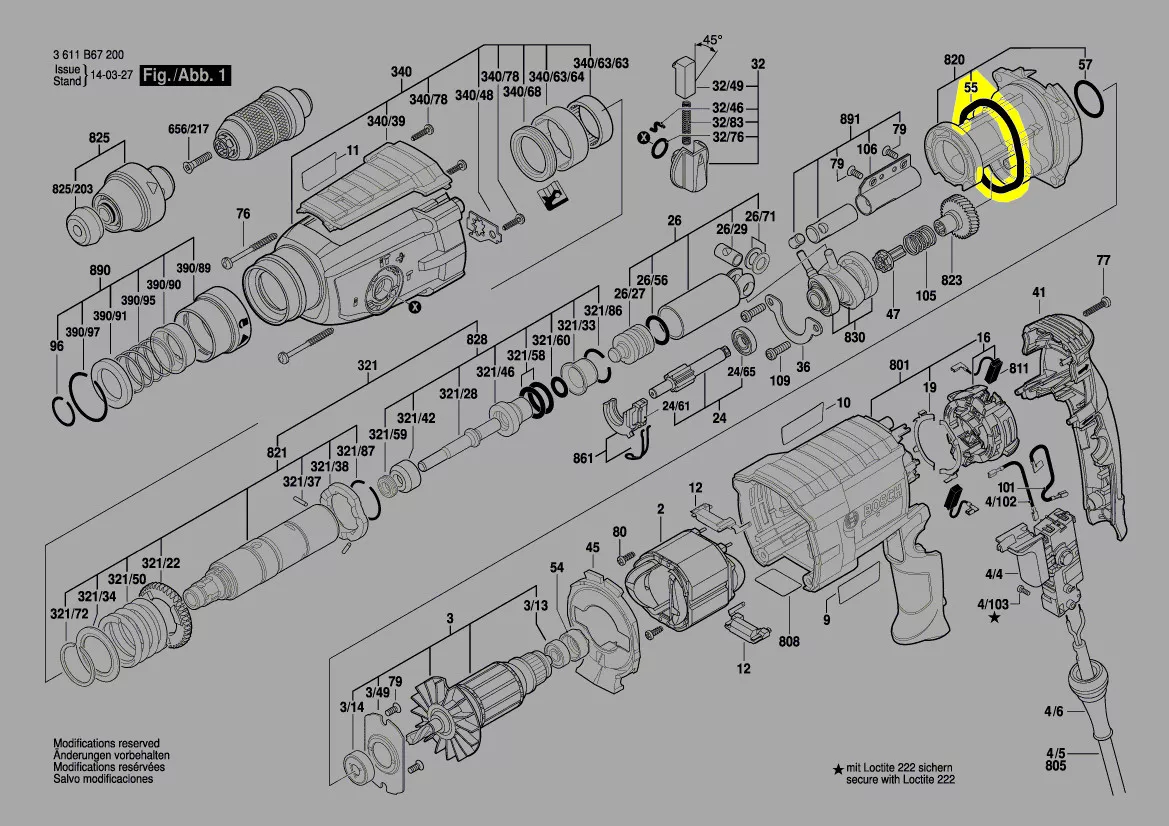 Joint torique 59,5 x 5,0mm réf. 1 610 290 104 Bosch
